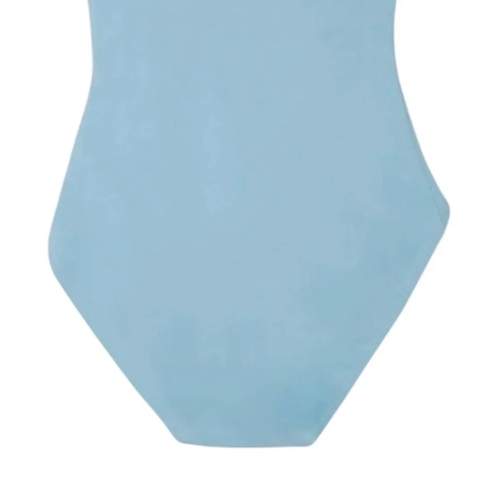 Capezio Childs I 6X-7 Princess Pinch Front Tank Leotard Lined Light Blue Dance
